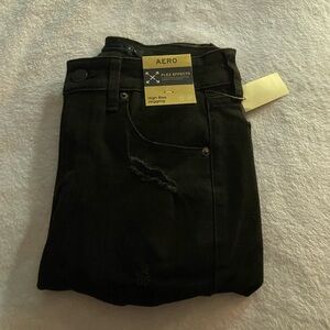 Aeropostale Women's High Rise Black Jeans